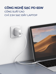 Cáp siêu nhanh SUPER LC611C Type-C (C-C) PD và QC 65W 1m