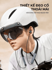 Tai nghe đeo cổ stereo không dây SUPER N01 Wireless, màu Xanh Đen