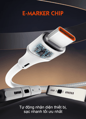 Cáp siêu nhanh SUPER LC631c-100W Type-C (C-C) E-Marker 100W 1m