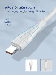 Cáp siêu nhanh SUPER LC611C Type-C (C-C) PD và QC 65W 1m