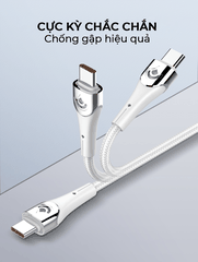 Cáp siêu nhanh SUPER LC861C Type-C (C-C) PD và QC 65W 1m