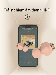 Tai nghe đeo cổ stereo không dây SUPER N01 Wireless, màu Vàng Kim