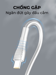 Cáp siêu nhanh SUPER LC671C Type-C (C-C) PD và QC 65W 1m