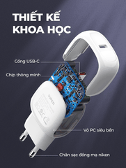 Bộ sạc nhanh Super A1206C PD27W kèm cáp Type C-Lightning 1m
