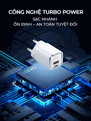 Củ sạc nhanh SUPER A2317C 2 Cổng PD VÀ QC3.0 30W