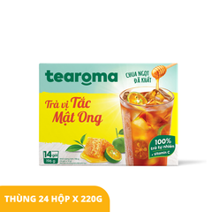 Thùng Trà Tearoma hòa tan vị Tắc mật ong hộp 196g (14 gói x 14g) - Thùng 24 Hộp