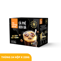 Thùng Hộp cà phê đen đá The Coffee House (Hộp 14 gói x 16 g) - Thùng 24 Hộp
