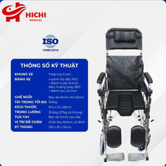 Xe Lăn Có Bô, Ngả Nằm -  OROMI ALK952LBC-46