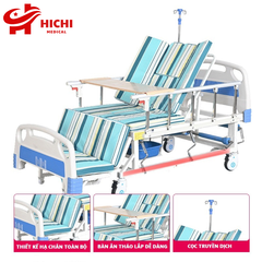 Giường Bệnh Nhân AKIKO A85-04 - Giường Y Tế 4 Tay Quay