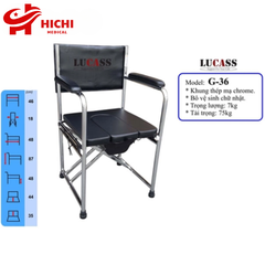 Ghế bô vệ sinh không bánh xe lucass G36