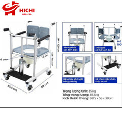 Khung Di Chuyển Đa Năng 4in1 - ORM KW12, Xe Nâng Hạ Và Di Chuyển Bệnh Nhân