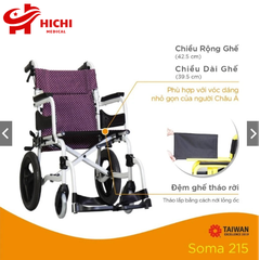 Xe Lăn Cao Cấp Karma SOMA 215 - Xe Lăn Siêu Nhẹ, Gấp Gọn Đi Máy Bay
