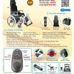 Xe Lăn Điện Akiko A92 Tự Động Ngả Nằm