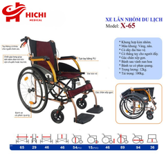 Xe Lăn Siêu Nhẹ Lucass X65, Xe Lăn Cho Người Già, Xe Lăn Người Khuyết Tật