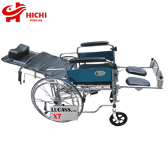 Xe lăn đa năng Lucass X7A  có bô vệ sinh, ngả nằm