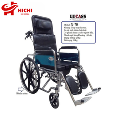 Xe Lăn Đa Năng Lucass X7B Vành Đúc Ngả Nằm Kèm Bô