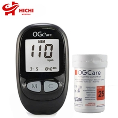 Máy Đo Đường Huyết OGCare Nhập Ý tặng 25 Que Thử Và 25 Kim
