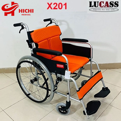 Xe lăn khung hợp kim nhôm Lucass X201, Xe Lăn Tiêu Chuẩn, Xe Lăn Cho Người Già
