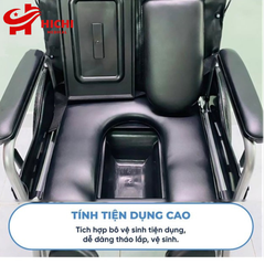 Xe Lăn Đa Năng Lucass X67 Có Bô, Ngả Nằm Khung Sắt Sơn New