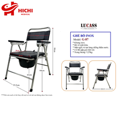 Ghế Bô Vệ Sinh Inox Lucass G87