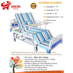 Giường Bệnh Nhân AKIKO A85-04 - Giường Y Tế 4 Tay Quay