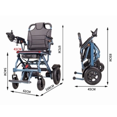 Xe Lăn Điện Cao Cấp - Siêu Nhẹ 18kg, Gấp Gọn, An Toàn