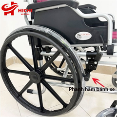 Xe Lăn Bánh Đúc Lucass X90, Nâng Hạ Bệ Tỳ Tay, Bàn Đạp Chân Tháo Rời New