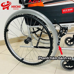 Xe lăn khung hợp kim nhôm Lucass X201, Xe Lăn Tiêu Chuẩn, Xe Lăn Cho Người Già