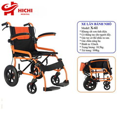 Xe Lăn Lucass X61 Bánh Nhỏ, Xe Lăn Du Lịch, Xe Lăn Cho Người Già
