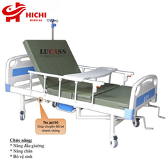 Giường Bệnh Nhân Có Bô 3 Tay Quay Lucass GB-C43