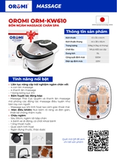 Bồn Ngâm Chân Massage Nhật Bản Oromi ORM-KW610