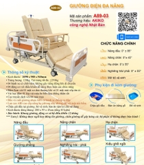 Giường Bệnh Nhân AKIKO A89-03 - Giường Điện Đa Năng