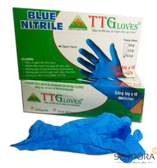Găng tay y tế Nitrile TTGloves – Màu Xanh Dương (Hộp 100 chiếc)