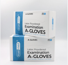 Găng tay y tế Latex có bột A-GLOVES – Hộp 100 cái