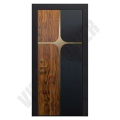 Cửa soi chỉ âm hoa văn kết hợp nẹp inox