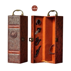 Phụ kiện Hộp Da Đựng Vang 1 Chai