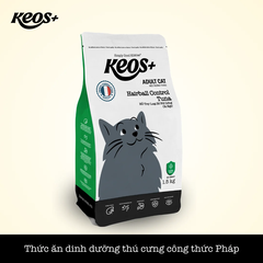 KEOS+ TAHH cho mèo trưởng thành với công thức hỗ trợ loại bỏ búi lông-Bag 7 kg