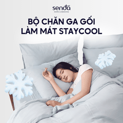Bộ chăn ga gối làm mát Staycool Sen Đá Home Bedding - Mát dịu từng chạm, ngon giấc trọn đêm
