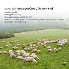 Bóng sấy quần áo len lông cừu,  Wool Dryer Balls 7cm 8cm dùng cho máy sấy quần áo