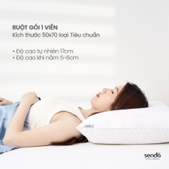 Ruột gối nằm bông lông vũ nhân tạo Microfiber, lõi gối hơi cao cấp