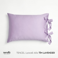 Vỏ gối Nơ Lụa Tencel 50x70cm trơn màu