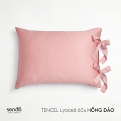 Vỏ gối Nơ Lụa Tencel 50x70cm trơn màu