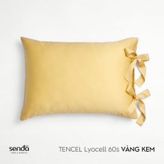Vỏ gối Nơ Lụa Tencel 50x70cm trơn màu