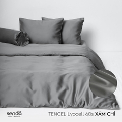 Bộ 5 món chăn ga gối Lụa Tencel trơn màu 2