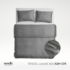 Bộ chăn gối 3 món Lụa Tencel trơn màu 2