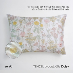 Vỏ gối nằm Lụa Tencel 60S họa tiết - Daisy