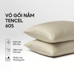 Vỏ gối nằm Lụa Tencel trơn màu