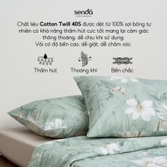 Bộ chăn ga gối 4 món (chăn chần bông) Cotton 40S họa tiết - Ly ly