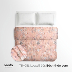 Vỏ chăn mỏng Lụa Tencel 60S họa tiết - Bách thảo cam