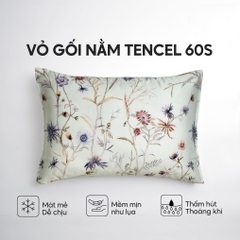 Vỏ gối nằm Lụa Tencel 60S họa tiết - Kim cúc